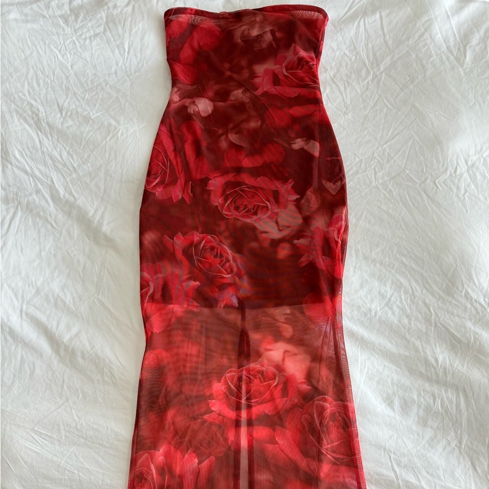 Meshki Aphrodite Strapless Mesh Dress